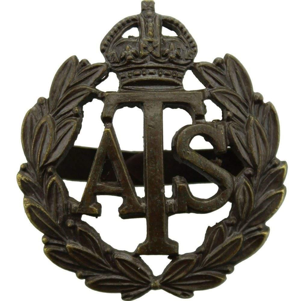 WW2 Auxiliary Territorial Service ATS Corps OFFICERS Bronze Cap Badge ...