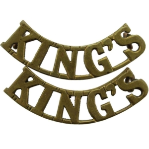 Kings Liverpool Regiment (King's) Shoulder Title PAIR