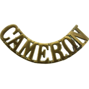 WW1 Queens Own Cameron Highlanders Regiment Shoulder Title