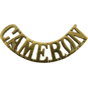 WW1 Queens Own Cameron Highlanders Regiment Shoulder Title