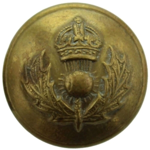 Queens Own Cameron Highlanders Regiment Scottish SMALL Tunic Button - 19mm