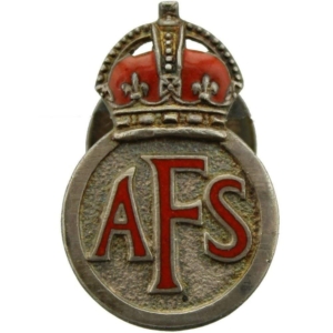 WW2 Auxiliary Fire Service AFS Lapel Badge