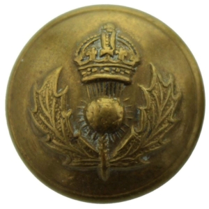 Queens Own Cameron Highlanders Regiment Scottish SMALL Tunic Button - 19mm