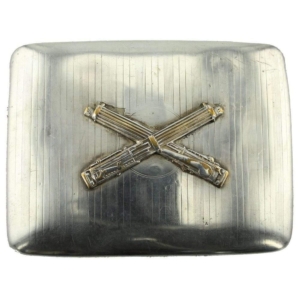 WW1 Machine Gun Corps MGC Soldier's SILVER Cigarette Case