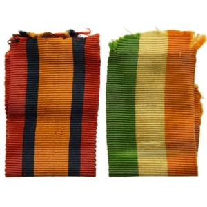 Boer War Spare Kings KSA & Queens South Africa QSA Medal SILK Ribbon - 3 & 4 Inches