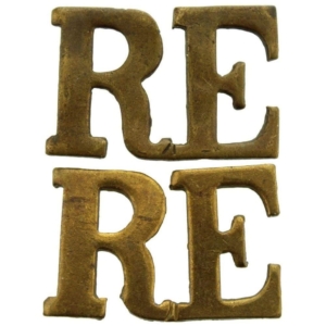Royal Engineers Corps Shoulder Title PAIR
