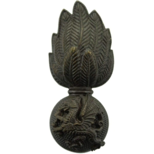 Royal Welsh Fusiliers RWF Regiment OFFICERS Bronze Welch Collar Badge