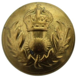 Queens Own Cameron Highlanders Regiment Scottish Tunic Button - 26mm