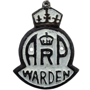 WW2 Air Raid Precautions Warden ARP Post Metal Door Plaque Sign