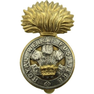 WW2 Royal Welch Fusiliers Regiment RWF Welsh Cap Badge
