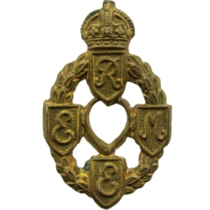WW2 Royal Electrical & Mechanical Engineers REME Collar Badge - First Pattern