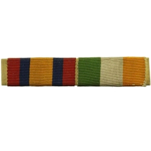 Boer War Queens & Kings South Africa KSA QSA Medal Ribbon Bar - PIN BACK STYLE