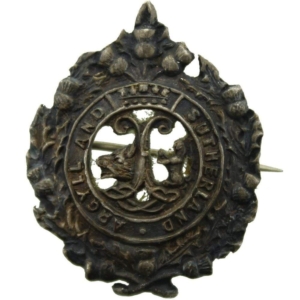 WW1 Argyll and Sutherland Highlanders Regiment HALLMARKED SILVER Sweetheart Brooch