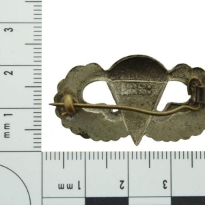 WW2 US Army Airborne BRITISH MADE Paratrooper Jump Wings Insignia Badge - LUDLOW LONDON