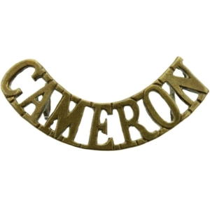 WW1 Queens Own Cameron Highlanders Regiment Shoulder Title