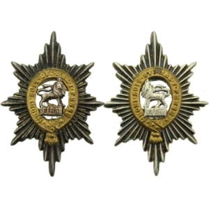Worcestershire Regiment OFFICERS Gilt Collar Badge PAIR