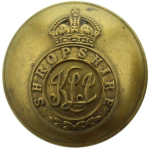 WW1 Kings Shropshire Light Infantry KSLI King's Regiment Tunic Button - 26mm
