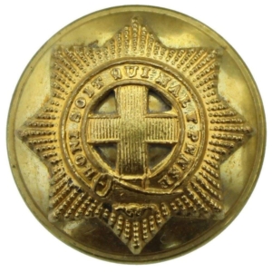 VICTORIAN Coldstream Guards Regiment 2-PART Tunic Button A.J. ROBBINS - 24mm