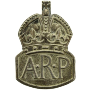WW2 ARP Warden (Air Raid Precautions) HALLMARKED Silver Lapel Badge - MENS