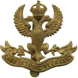WW1 Lanarkshire Yeomanry Scottish Regiment Cap Badge