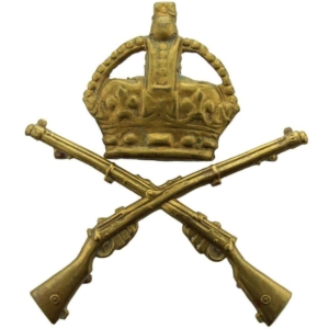 School of Musketry Cap Badge - DUAL CONSTRUCTION