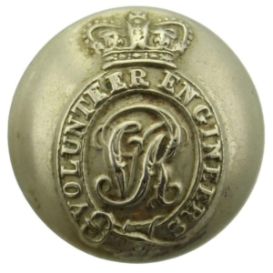 VICTORIAN Royal Engineers Volunteers Corps (Queen Victoria Crown) Tunic Button - 23mm
