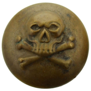 WW1 17th Lancers Regiment DEATHS HEAD Tunic Button - 22mm