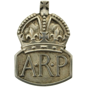 WW2 ARP Warden (Air Raid Precautions) HALLMARKED Silver Lapel Badge - MENS