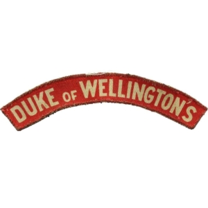 WW2 Duke of Wellingtons West Riding Regiment PRINTED Cloth Shoulder Title Flash