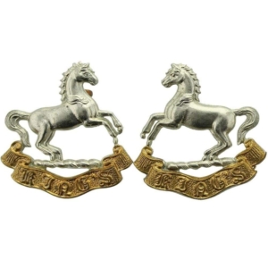The Kings Liverpool Regiment (King's) Collar Badge PAIR