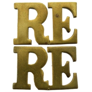 Royal Engineers Corps Shoulder Title PAIR