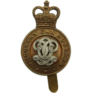 7th Queens Own Hussars Regiment Cap Badge - Queen's Crown