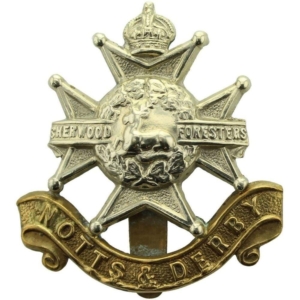 WW1 Sherwood Foresters (Notts and Derby) Regiment Cap Badge