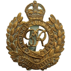 WW2 Royal Engineers Corps (George VI) Cap Badge