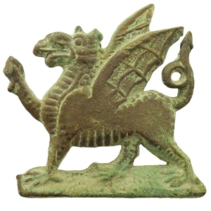 UK Dug Detecting Find - WW1 Buffs (Royal East Kent) Regiment Relic Collar Badge