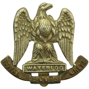 WW1 Royal Scots Greys Regiment Cap Badge
