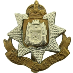 WW1 East Surrey Regiment Cap Badge