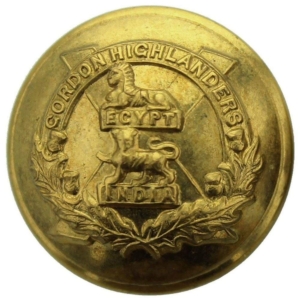 WW1 Gordon Highlanders Regiment Scottish Tunic Buttons - 26mm