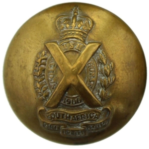 WW1 Scottish Horse Regiment Tunic Button - 26mm