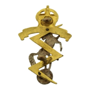 WW2 REME Royal Electrical & Mechanical Engineers GILT Officers Cap Badge - FIRST PATTERN
