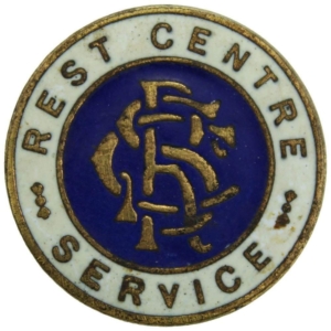 WW2 Air Raid Precautions ARP Shelters Rest Centre Service Lapel Badge