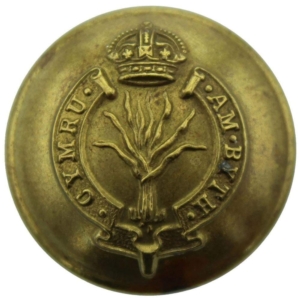 WW1 Welsh Guards Regiment (Welch) Tunic Button - 26mm