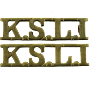 Kings Shropshire Light Infantry KSLI Regiment King's Shoulder Title PAIR