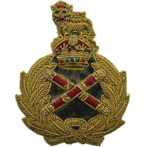 WW2 British Army Field Marshals Crossed Batons Insignia Rank CLOTH BULLION Cap Badge