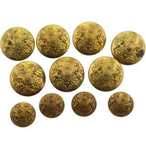 British Army General Service Buttons Set x11 24mm & 17mm
