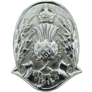 Scottish Police Force Constables Officers Cap Badge - Kings Crown