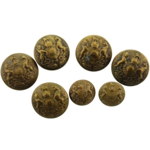British Army General Service Buttons Set x7 24mm & 17mm