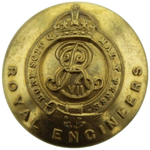 EDWARDIAN Royal Engineers Corps (Edward VII) Tunic Button - 25mm