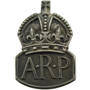 WW2 ARP Warden (Air Raid Precautions) HALLMARKED Silver Lapel Badge - MENS