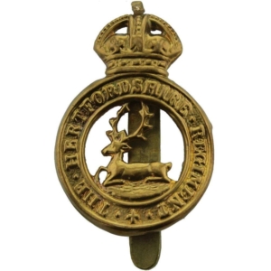 Hertfordshire Regiment Cap Badge - JR GAUNT LONDON Makers Mark